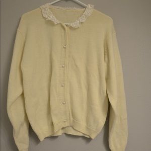 Lace Collar Vintage Cardigan